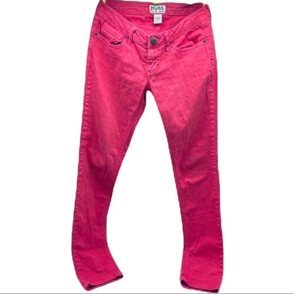 Mudd Dark Coral Skinny Jeans Size 1